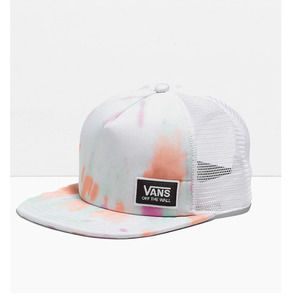 NWT Vans Unisex Beach Bound II True Trucker Hat White Tie Dye One Size